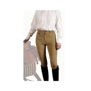 Pantaloni unisex modello aderente in velluto - ULTIMO PEZZO - taglia 52 colore beige