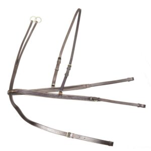 Pettorale + Martingala in cuoio regolabile con fibbie in ottone