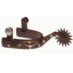Speroni western stretto in ferro brunito modello chain/horn