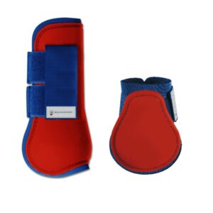 Set stinchiere e paranocche modello Esperia - ULTIMO PEZZO - misura Full colore rosso/blu
