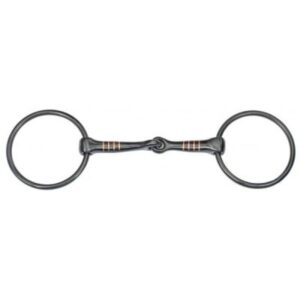 Filetto western ad anelli in ferro brunito con inserti in rame - ULTIMO PEZZO - misura 12,5 cm