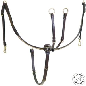 Pettorale con clincher ottone in cuoio
